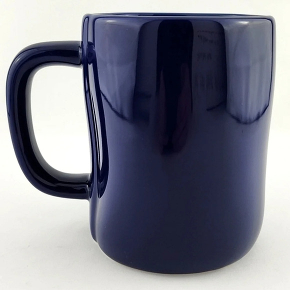 ⭐️2/ $50⭐️ Rae Dunn Artisan Coffee Mug Glossy  Blue Large Letters SUPER DAD - Picture 4 of 10